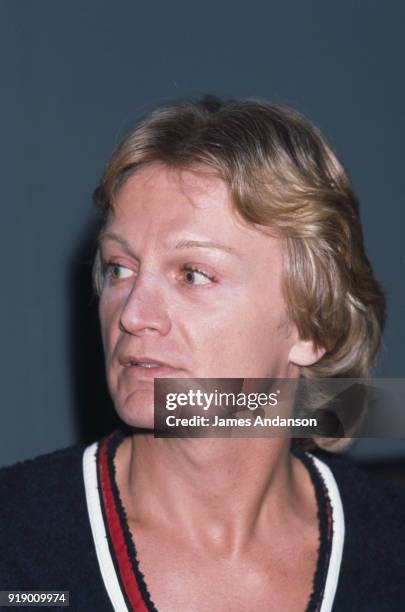 Leysin, Switzeland - French singer Claude Francois on the set of a tv show in the BBC studios one day before his death, 10th March 1978