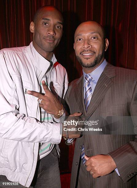 Players Kobe Bryant and Julius Grant attend LAX Nightclub on October 14, 2009 in Las Vegas, NV.