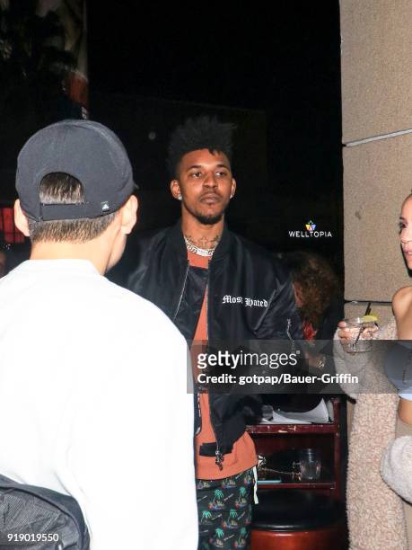 Nick Young is seen on February 15, 2018 in Los Angeles, California.