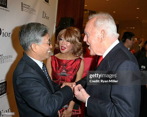 Zhang Yun, Consul General, People's Republic of China in Los Angeles talks with Elizabeth and Henry Segerstrom, South Coast Plaza Managing Director...