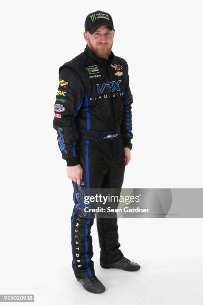 Monster Energy NASCAR Cup Series driver Jeffery Earnhardt poses for a portrait at Daytona International Speedway on February 15, 2018 in Daytona...