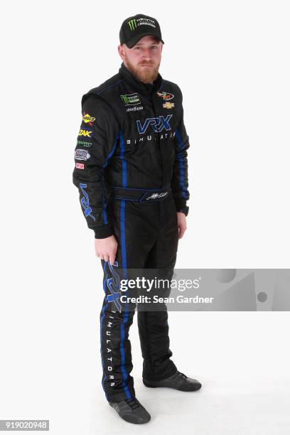 Monster Energy NASCAR Cup Series driver Jeffery Earnhardt poses for a portrait at Daytona International Speedway on February 15, 2018 in Daytona...