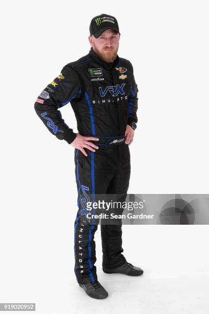 Monster Energy NASCAR Cup Series driver Jeffery Earnhardt poses for a portrait at Daytona International Speedway on February 15, 2018 in Daytona...