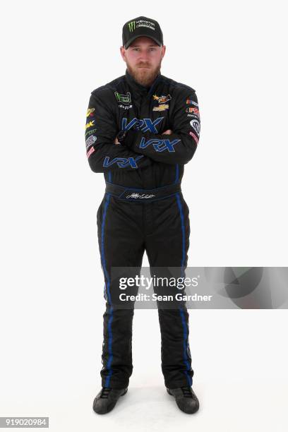 Monster Energy NASCAR Cup Series driver Jeffery Earnhardt poses for a portrait at Daytona International Speedway on February 15, 2018 in Daytona...