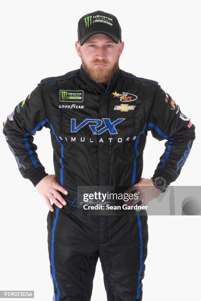 Monster Energy NASCAR Cup Series driver Jeffery Earnhardt poses for a portrait at Daytona International Speedway on February 15, 2018 in Daytona...