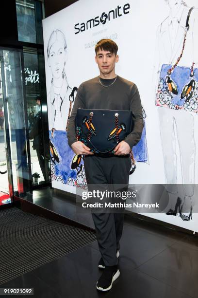 Kilian Kerner attends the Kater-Imbiss hosted by Samsonite and Kilian Kerner on February 16, 2018 in Berlin, Germany.