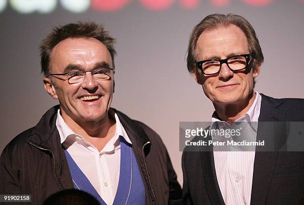 Film maker Danny Boyle and actor Bill Nighy launch National Schools Film Week at The Odeon Leicester Square on October 15, 2009 in London. This year...