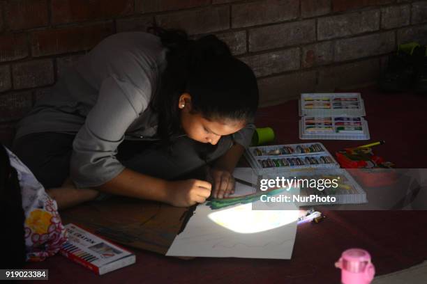 Bangladeshi children participants the Child art competition to celebrating International Mother Language Day in Dhaka, Bangladesh. On February 16,...