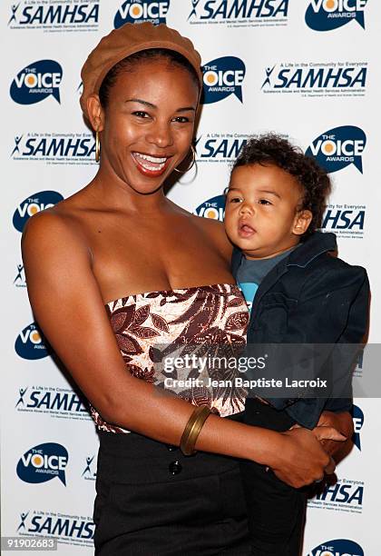 Aasha Davis attends the 2009 Voice Awards at Paramount Theater on the Paramount Studios lot on October 14, 2009 in Los Angeles, California.