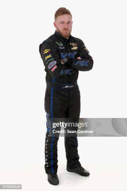 Monster Energy NASCAR Cup Series driver Jeffery Earnhardt poses for a portrait at Daytona International Speedway on February 15, 2018 in Daytona...