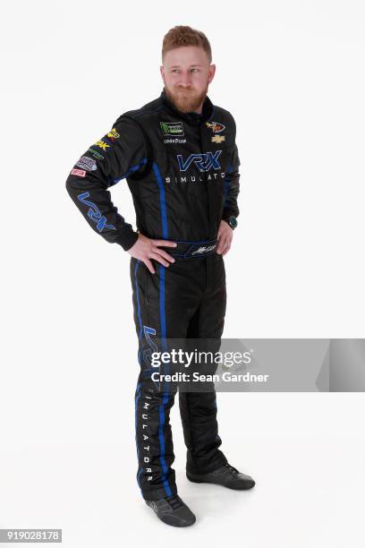 Monster Energy NASCAR Cup Series driver Jeffery Earnhardt poses for a portrait at Daytona International Speedway on February 15, 2018 in Daytona...