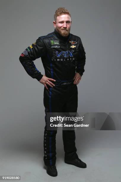 Monster Energy NASCAR Cup Series driver Jeffery Earnhardt poses for a portrait at Daytona International Speedway on February 15, 2018 in Daytona...