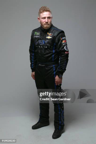 Monster Energy NASCAR Cup Series driver Jeffery Earnhardt poses for a portrait at Daytona International Speedway on February 15, 2018 in Daytona...