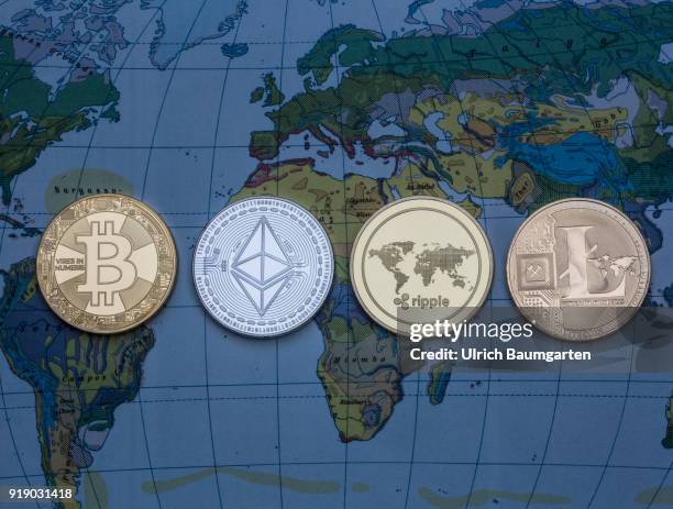 Symbol photo on the topics Crypto currencys, digital currencys, money laundering, fluctuations in value, currency speculation, etc. The picture shows...