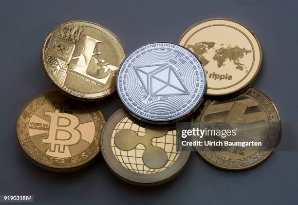 Symbol photo on the topics Crypto currencys, digital currencys, money laundering, fluctuations in value, currency speculation, etc. The picture shows...