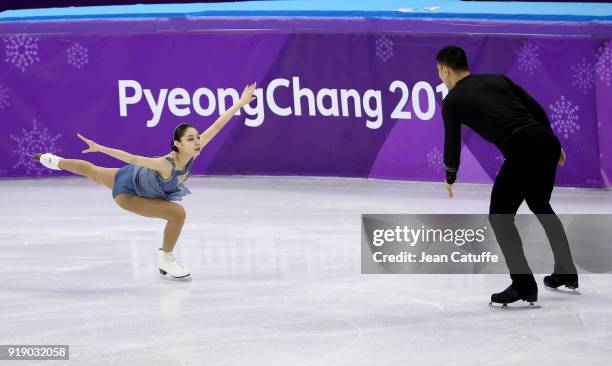 Xiaoyu Yu and Hao Zhang of China during the Figure Skating Pair Skating Free Program on day six of the PyeongChang 2018 Winter Olympic Games at...