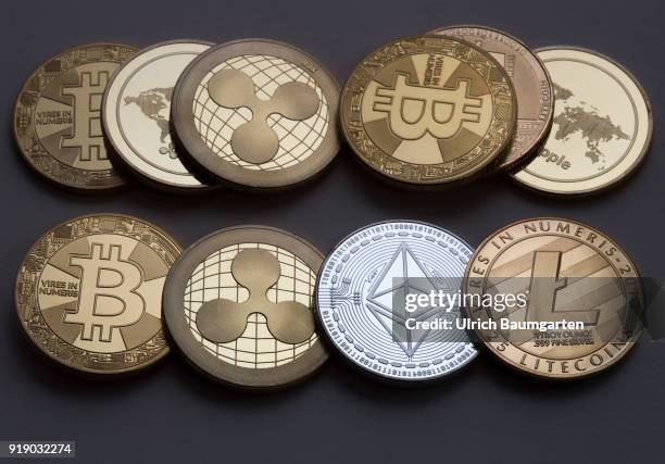 Symbol photo on the topics Crypto currencys, digital currencys, money laundering, fluctuations in value, currency speculation, etc. The picture shows...