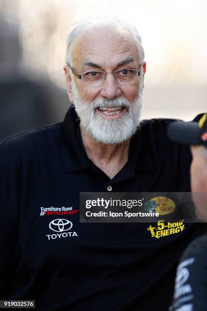 Barney Visser prior to the Can-Am Duels Monster Energy NASCAR Cup Series races on February 15 at the Daytona International Speedway in Daytona Beach,...