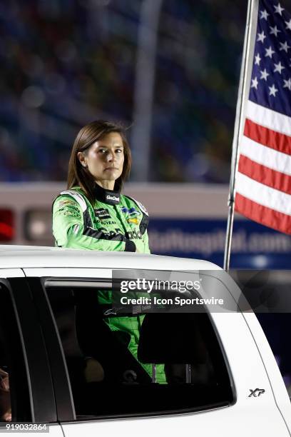 Danica Patrick, Premium Motorsports, GoDaddy Chevrolet Camaro prior to the Can-Am Duels Monster Energy NASCAR Cup Series races on February 15 at the...