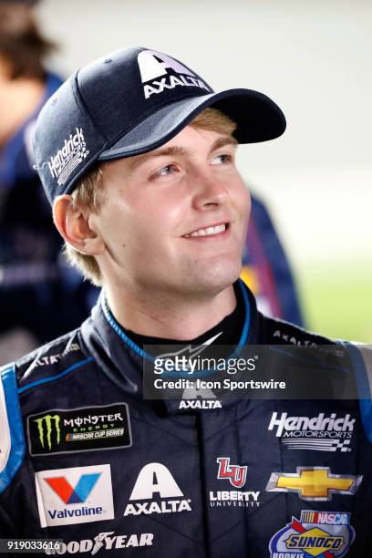 William Byron, Hendrick Motorsports,AXALTA Chevrolet Camaro prior to the Can-Am Duels Monster Energy NASCAR Cup Series races on February 15 at the...