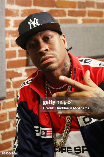 Basketball player Allen Iverson attends the Iverson All-Star Experience during NBA All-Star 2018 on February 15, 2018 in Los Angeles, California.