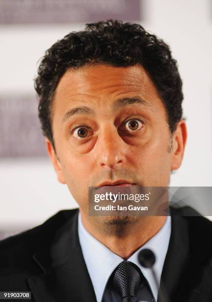 Director Grant Heslov attends 'The Men Who Stare At Goats' press conference during the Times BFI 53rd London Film Festival at the Vue West End on...