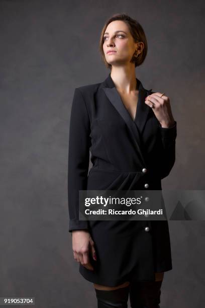 Actor Francesca Inaudi is photographed on December 2, 2017 in Rome, Italy..