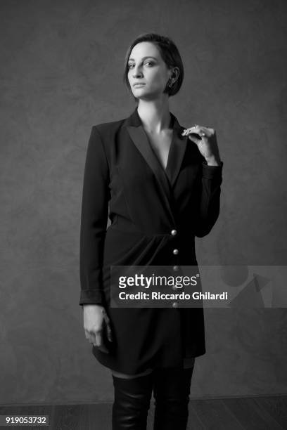 Actor Francesca Inaudi is photographed on December 2, 2017 in Rome, Italy..