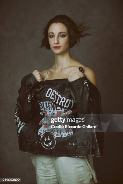 Actor Francesca Inaudi is photographed on December 2, 2017 in Rome, Italy..