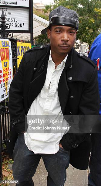 Ja Rule on location for his "Father Forgive Me" video shoot at the Unite Presbyterian Church on October 14, 2009 in Ridgewood, New York.