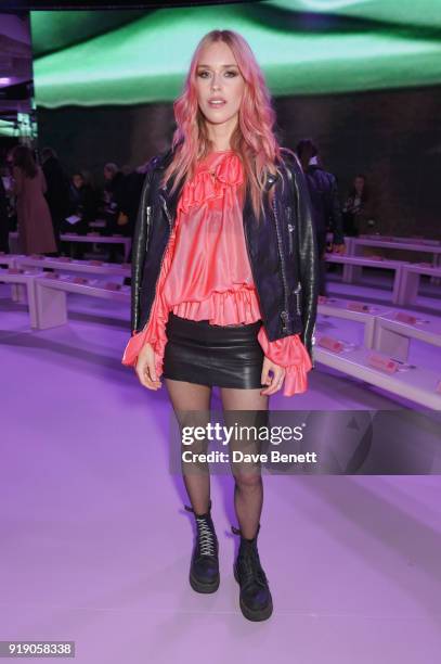 Mary Charteris attends the Mulberry 'Beyond Heritage' SS18 Presentation during London Fashion Week February 2018 at Spencer House on February 16,...