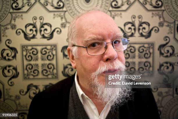 Artist Peter Blake poses for a portrait during the Cheltenham Literature Festival on October 15, 2009 in Cheltenham, England.