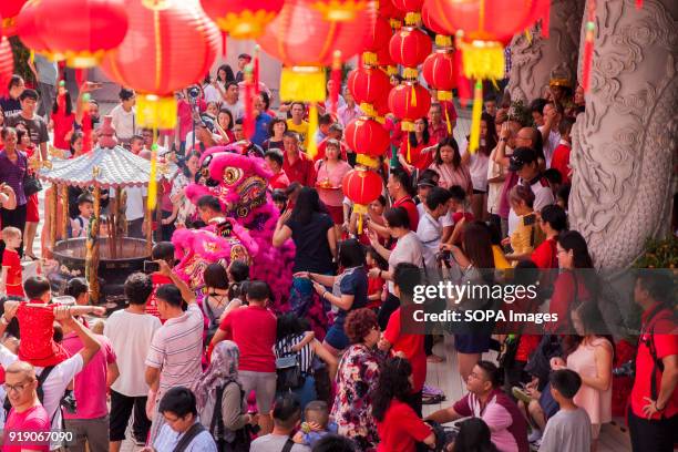 Hundreds of visitor were gathered at the Thean Hou Temple on the first day of Chinese New Year to see the lion dance performance. Chinese New Year is...