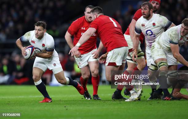 Danny Care of England during the NatWest Six Nations match between England and Wales at Twickenham Stadium on February 10, 2018 in London, England.