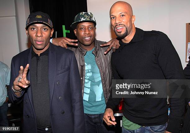 Mos Def, Talib Kweli and Common attend the Common & Friends Benefit Concert at the Hollywood Palladium on September 26, 2009 in Hollywood, California.