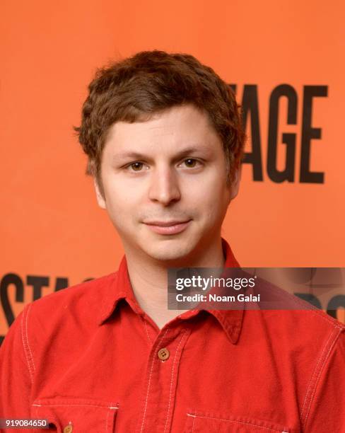 Actor Michael Cera attends the "Lobby Hero" cast meet and greet at Sardi's on February 16, 2018 in New York City.