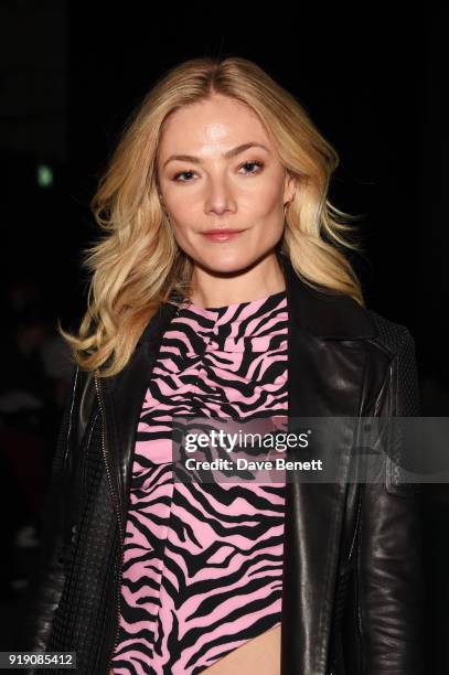 Clara Paget attends the Ashley Williams show during London Fashion Week February 2018 at Ambika P3 on February 16, 2018 in London, England.