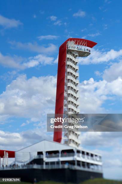 United States Grand Prix: View of viewing deck during race at Circuit of The Americas. Austin, TX CREDIT: Greg Nelson