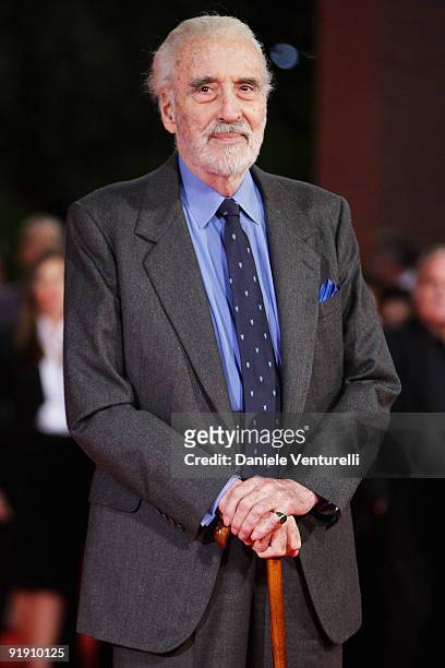 Actor Christopher Lee attends the "Triage" Premiere during Day 1 of the 4th Rome International Film Festival held at the Auditorium Parco della...