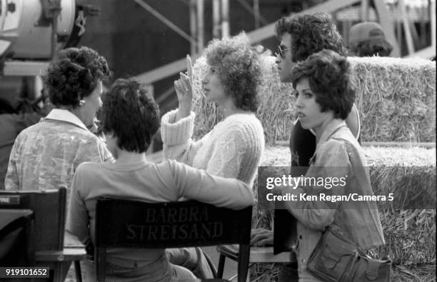 Actress Barbra Streisand is photographed on the set of 'A Star is Born' in 1976 at Sun Devil Stadium in Tempe, Arizona. CREDIT MUST READ: Ken...