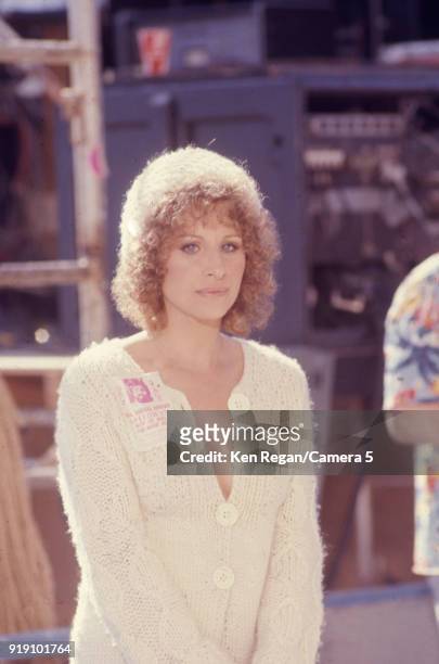 Actress Barbra Streisand is photographed on the set of 'A Star is Born' in 1976 at Sun Devil Stadium in Tempe, Arizona. CREDIT MUST READ: Ken...