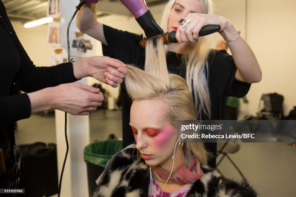 Ashley Williams - Backstage - LFW February 2018