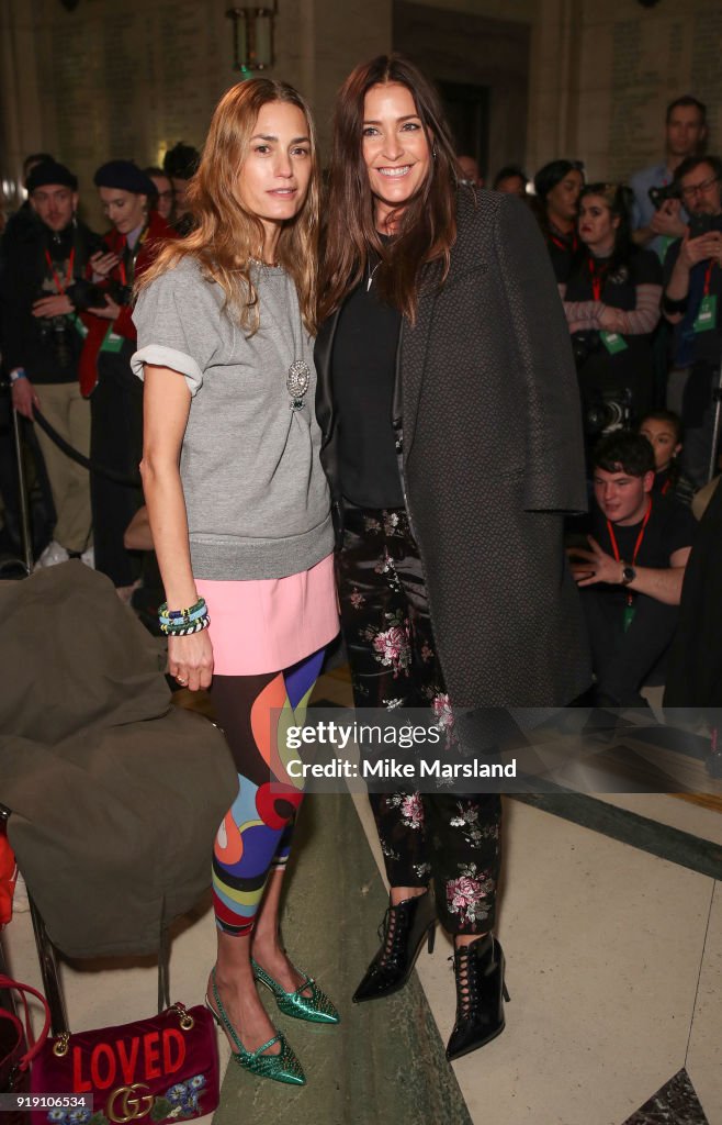 Lisa Bon Yasmin Le Bon and Lisa Snowdon attend the Pam Hogg show during London ...