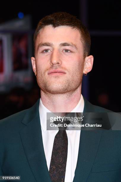 James Frecheville attends the 'Black 47' premiere during the 68th Berlinale International Film Festival Berlin at Berlinale Palast on February 16,...