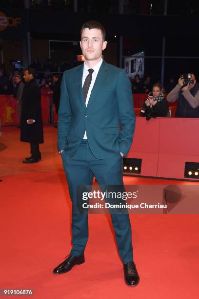 James Frecheville attends the 'Black 47' premiere during the 68th Berlinale International Film Festival Berlin at Berlinale Palast on February 16,...