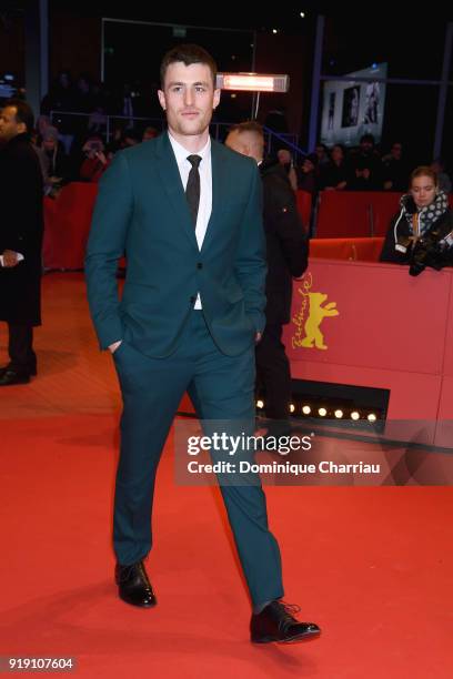 James Frecheville attends the 'Black 47' premiere during the 68th Berlinale International Film Festival Berlin at Berlinale Palast on February 16,...