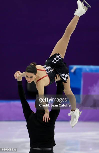 Valentina Marchei and Ondrej Hotarek of Italy compete during the Figure Skating Team Event - Pair Free Skating on day two of the PyeongChang 2018...