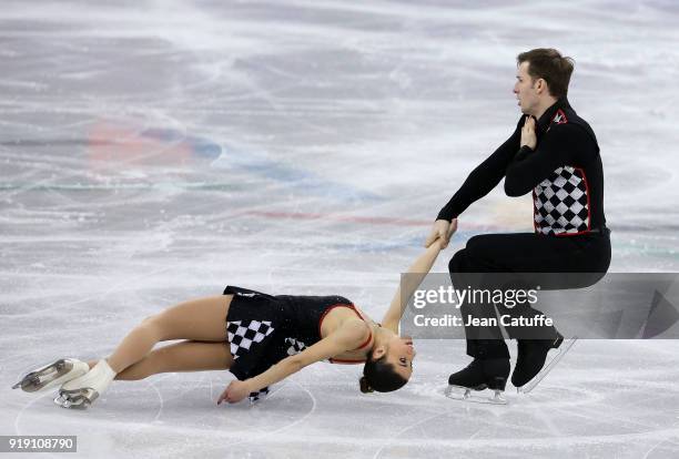 Valentina Marchei and Ondrej Hotarek of Italy compete during the Figure Skating Team Event - Pair Free Skating on day two of the PyeongChang 2018...