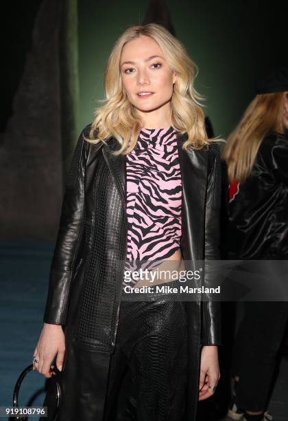 Clara Paget attends the Ashley Williams show during London Fashion Week February 2018 at on February 16, 2018 in London, England.