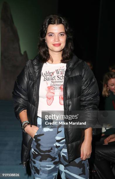 Pixie Geldof attends the Ashley Williams show during London Fashion Week February 2018 at on February 16, 2018 in London, England.